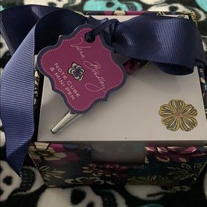 Vera Bradley Note Cube and Mini Pen Set
